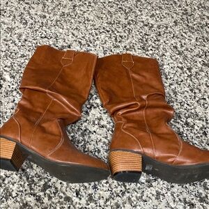 Brown Leather Women's Boots